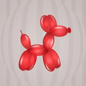 Balloon in the shape of a dog Stock Illustration