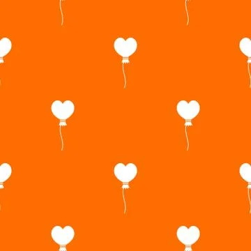 Balloon in the shape of heart pattern seamless イラスト素材
