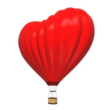 Balloon in the shape of a heart on white background Stock Illustration