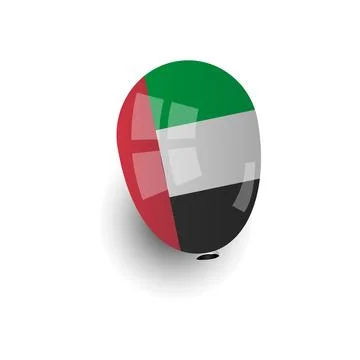 Balloon shape UAE flag design vector Stock Illustration