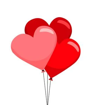 Balloon Shaped in Love Stock Illustration