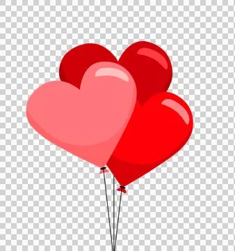 Balloon Shaped in Love Stock Illustration