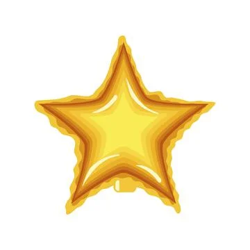 Balloon shaped star Stock Illustration