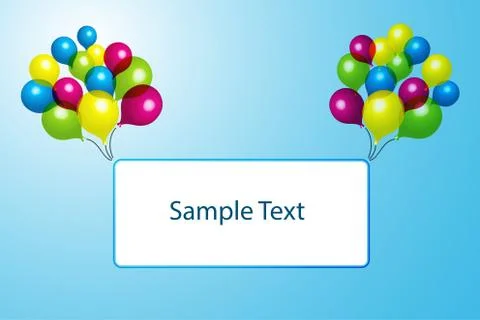 Balloon sign text sample example note button Stock Illustration