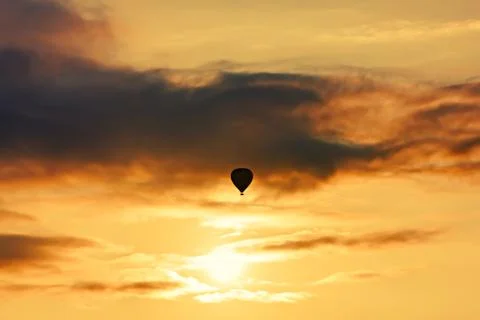 Balloon silhouette Stock Photos