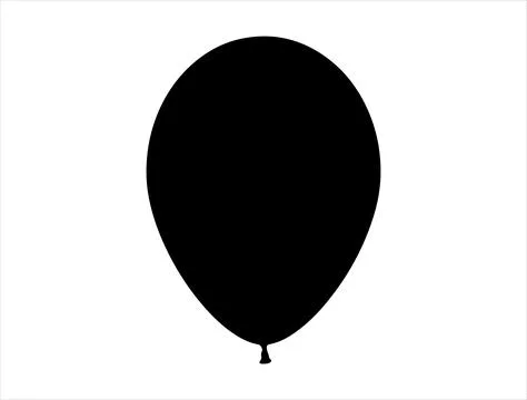 Balloon silhouette vector art Stock Illustration