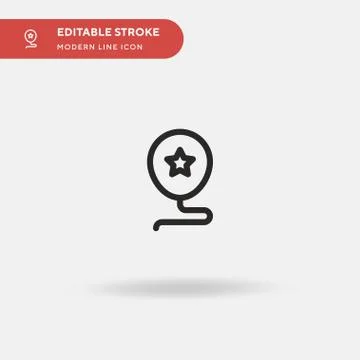 Balloon Simple vector icon. Illustration symbol design template for web mobil Stock Illustration