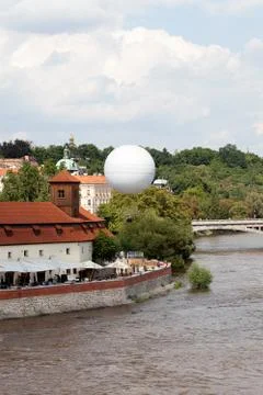 Balloon in the sky prague Foto stock