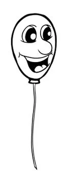 Balloon with smile Illustrazione stock