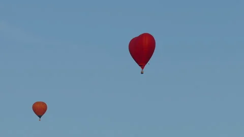 The balloon soars in the sky Stock Footage 113334176