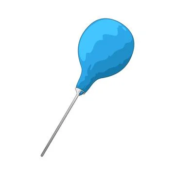 Balloon stick illustration Stock Illustration