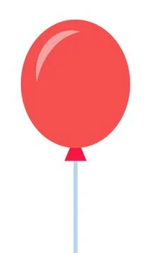 Balloon on a string vector icon flat isolated Stock Illustration