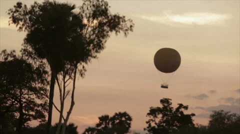 Balloon sunset Stock Footage 41249043