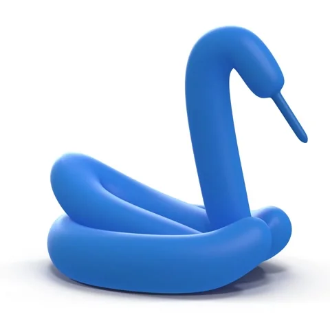 Balloon Swan Stock Footage 283475931