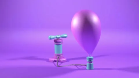 Balloon swelling Stock Footage 146836272
