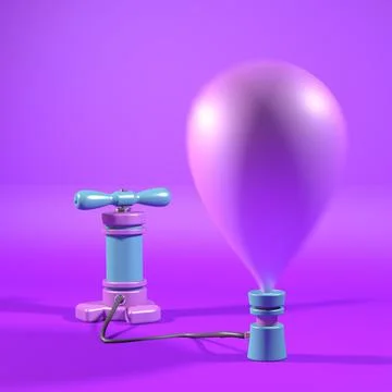 Balloon swelling Stock Illustration