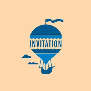 Balloon symbol design element Illustrazione stock