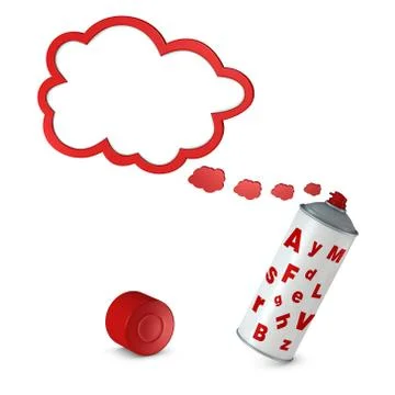 Balloon text - spray Illustrazione stock