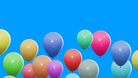 Balloon Transition Alpha Channel Included. Stock Footage