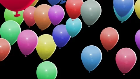 Balloon Transition Stock Footage