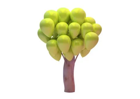 Balloon tree isolated Stock Illustration