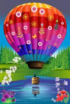 Balloon trip, Stock Illustration