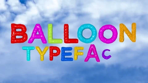 Balloon Typface Stock After Effects