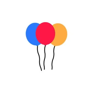 Balloon vector design template illustration Stock Illustration