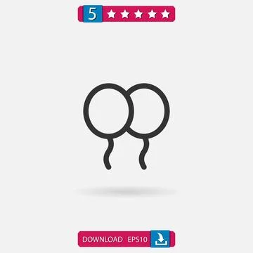 Balloon vector icon Stock Illustration