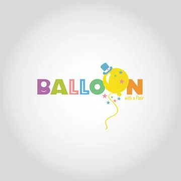 Balloon vector logo design template. Stockillustratie