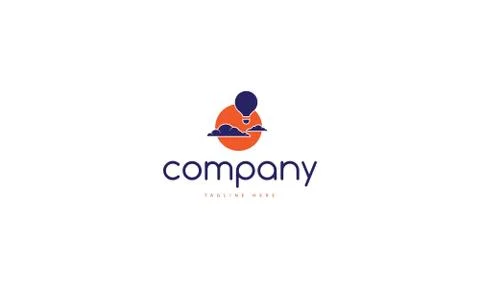 Balloon vector logo image Stock Illustration