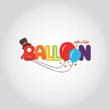 Balloon vector modern logo design template . Stock Illustration