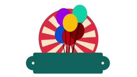 Balloon Wheel Display Stock Footage 335631266