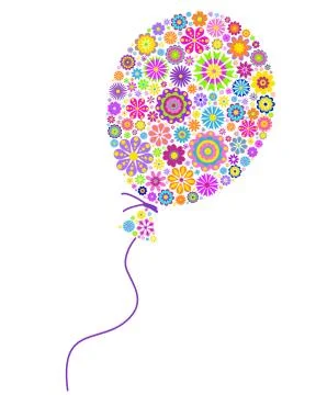 Balloon on white background Illustrazione stock