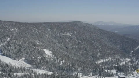 Balloonists in winter Stock Footage 150485847