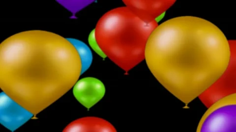 Balloons on alpha  Stock Footage 10069899