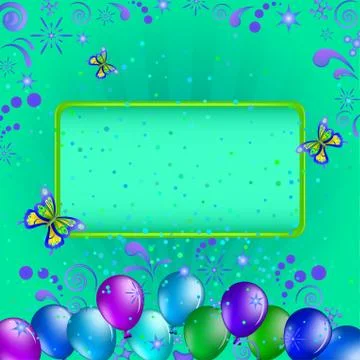 Balloons and background Stock Illustration