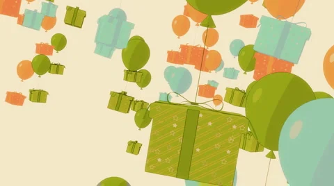 Balloons and Boxes  Stock Footage 950197