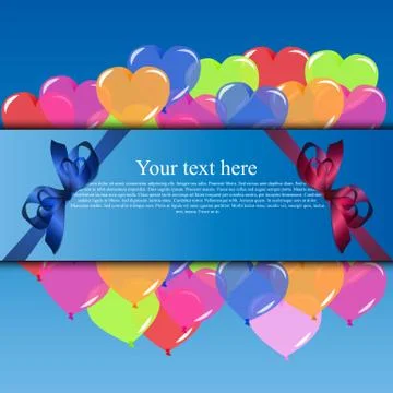 Balloons and confetti background Stock Illustration
