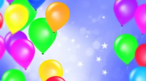 Balloons and Glitters Stock Footage 12760746