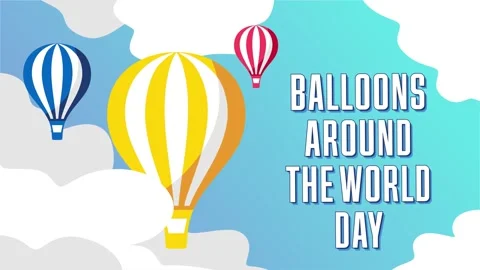 Balloons Around The World Day Stock Footage 306727359