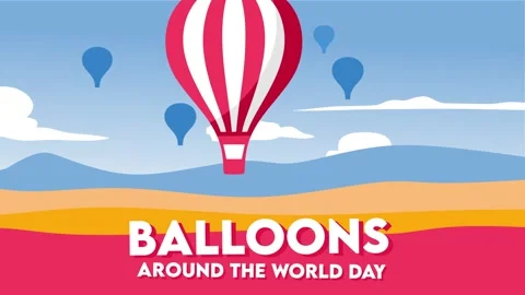Balloons Around The World Stock Footage 306727460
