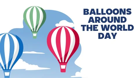 Balloons Around The World 스톡 동영상 306727495