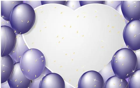 Balloons Background heart shape Stock Illustration