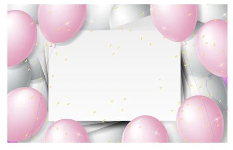Balloons Background pink 스톡 일러스트