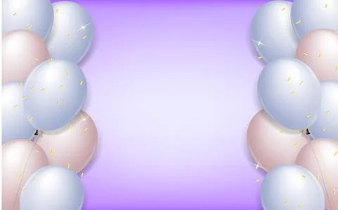 Balloons Background purple Stock Illustration