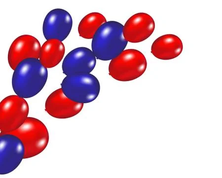 Balloons background vector illustration on a white Stock Illustration