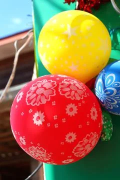 Balloons with a beautiful pattern. Stock Photos