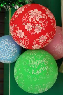 Balloons with a beautiful pattern. Stock-Fotos