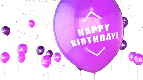 Balloons. Birthday. Congratulation. Pink color. Stock Footage 273815053